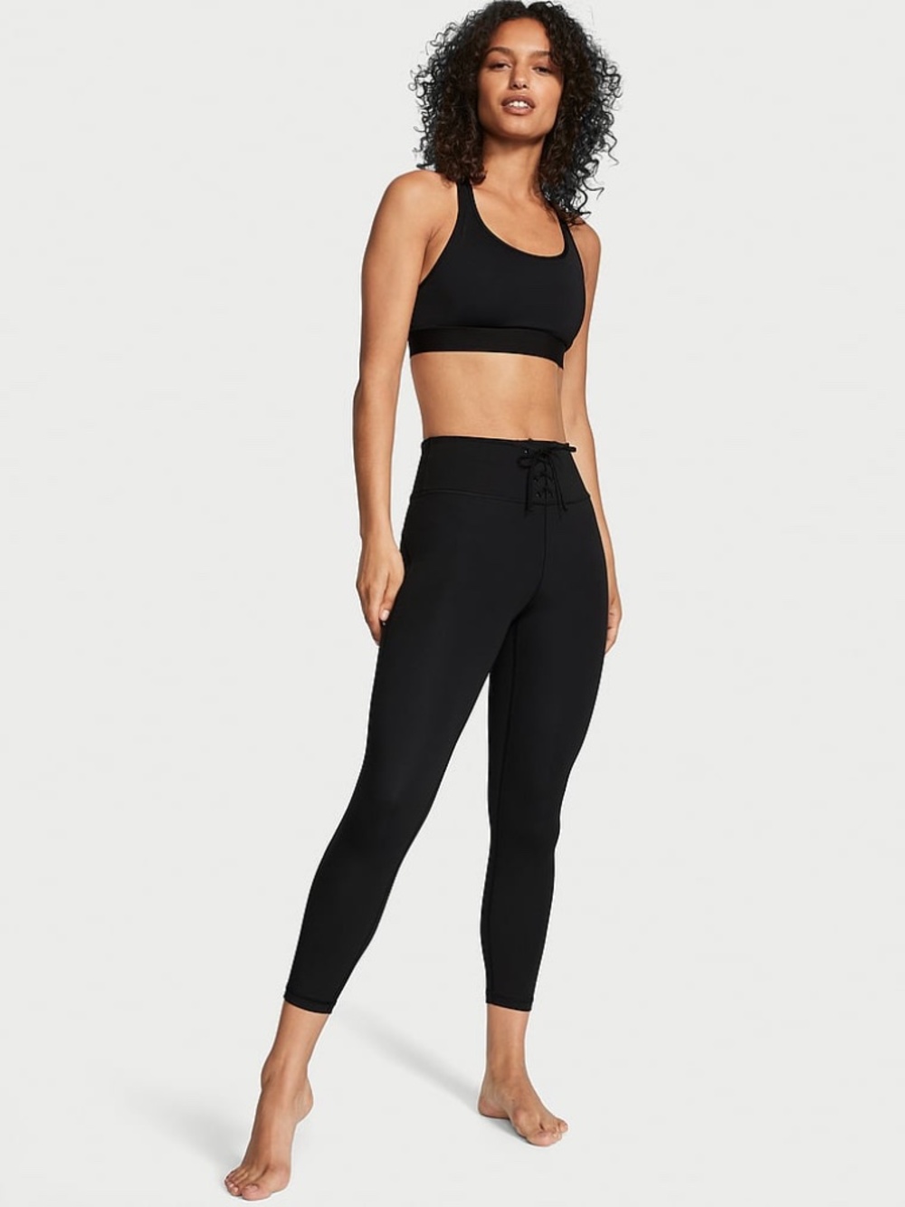 Victoria Secrets essential high rise lace up legging. Size XS NWT